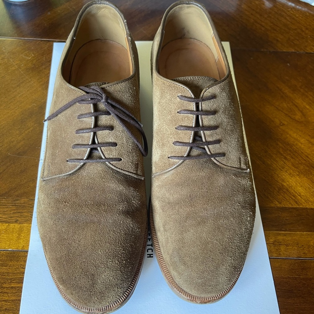 Gucci Men’s Brown Suede Lace Up Oxfords - Size 6.5